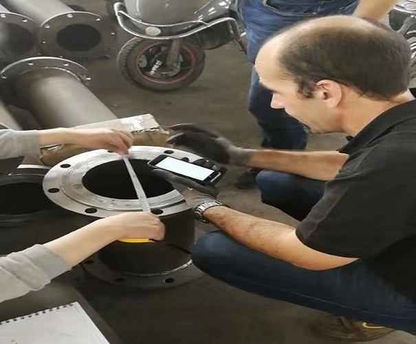 原來西班牙客戶是這樣檢驗耐磨陶瓷復合管的